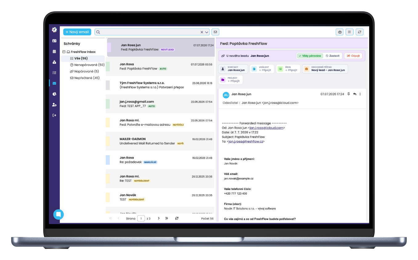 Chytrá správa klientských emailů a poptávek